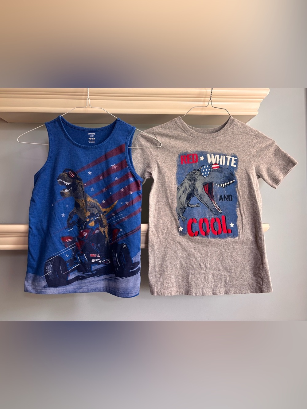 Carter's Boys Dino Graphic Tank & Tee Set - Blue & Gray - Picture 1 of 8